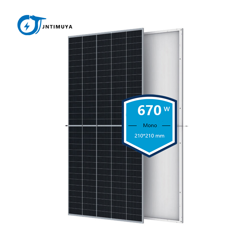 JNTIMUYA 670 Вт 675 Вт закаленное стекло солнечный модуль PV панель 210 мм монокристаллическая солнечная панель MBB