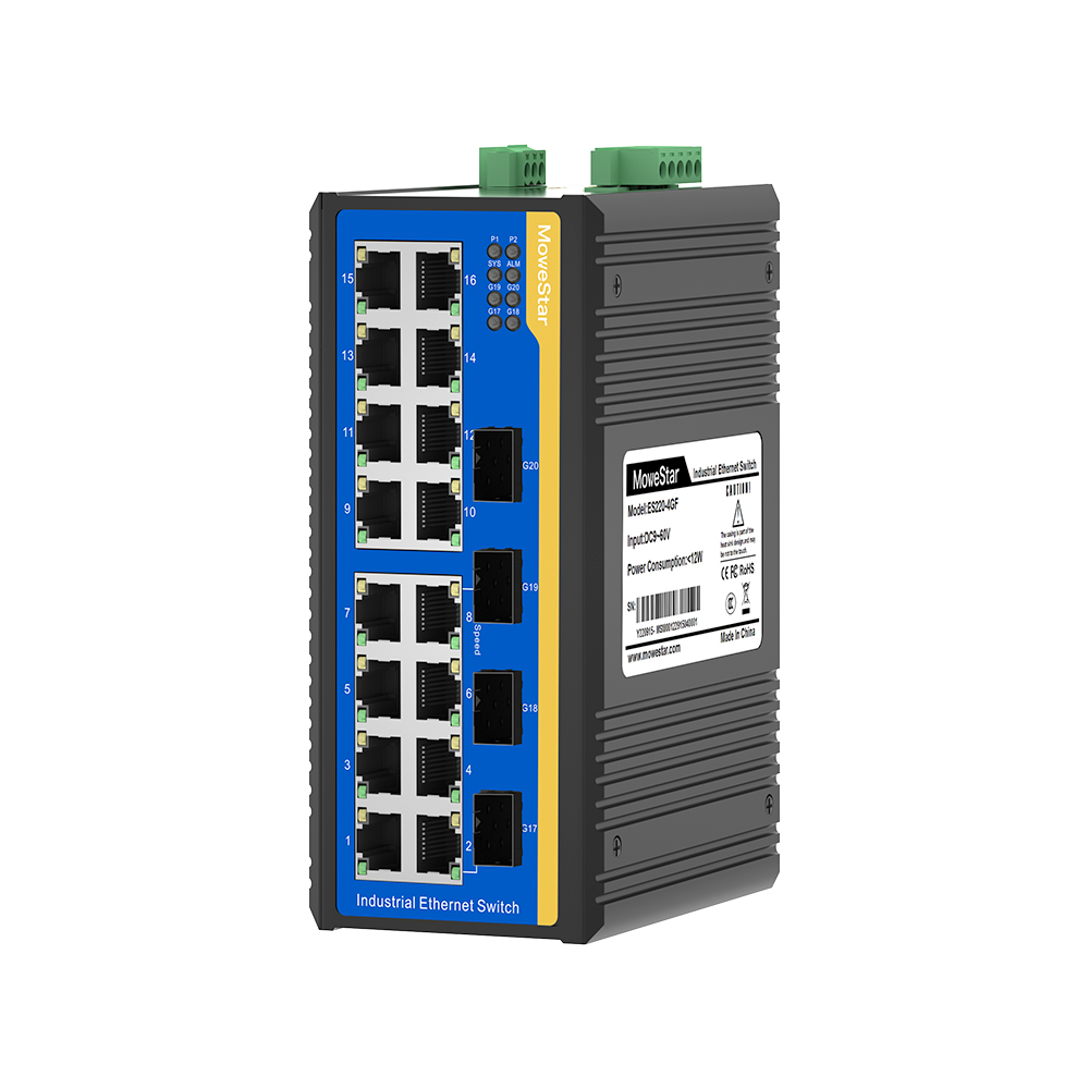 Оптовая продажа лучший продавец Dc9 60v Двойной источник питания 4 100m Sfp оптический 16 мегабит мощность слой 2 Сеть Gigabit Ethernet-коммутатор