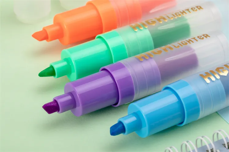 Hot Sale For Wholesale Customizable 5Pcs/Set Highlighter Pen