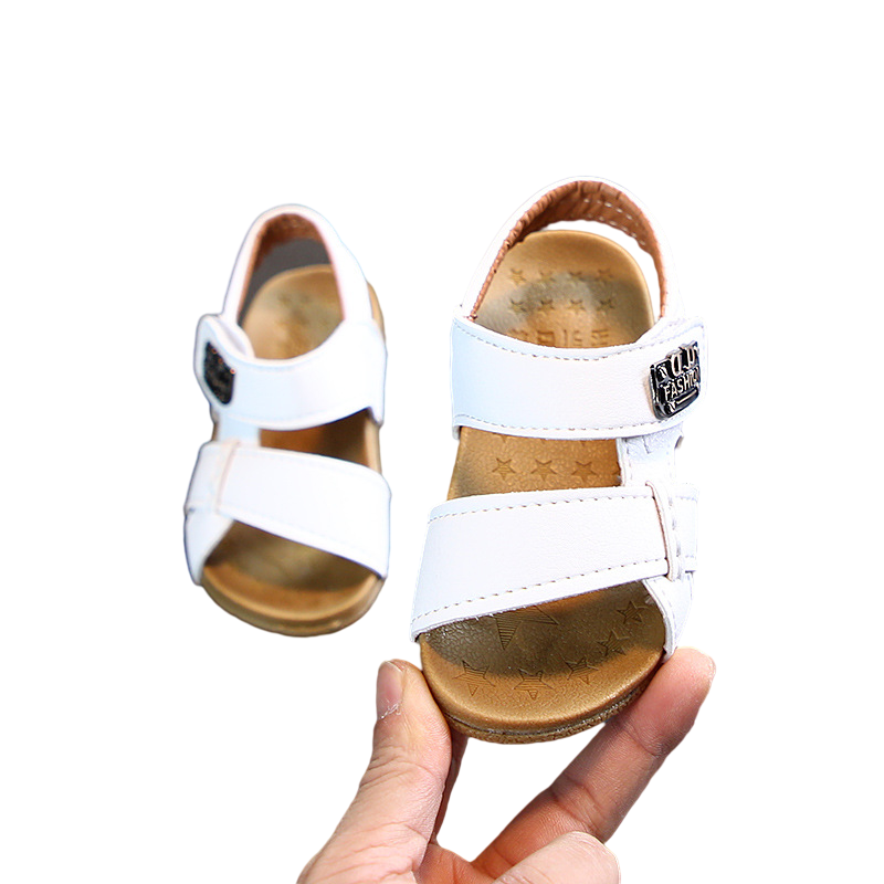 2021 Summer Children Sandals Boys Shoes For Kids Toddler Soft Anti-slip Beach Sandals Baby Girls Pu Leather Casual Flat Sandals