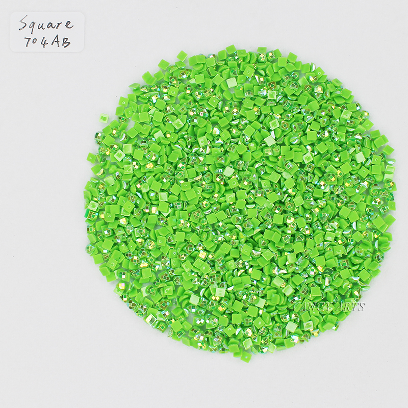 Diamond Painting AB Drills Square 704AB Light Green Color DMC Diamond AB Beads