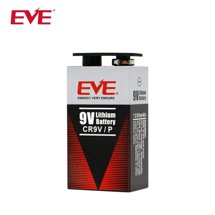 Первичные литиевые батареи EVE CR9V 9 в 1200 мАч, высокое качество и температура, дымовая сигнализация, батарея Limno2 9 в