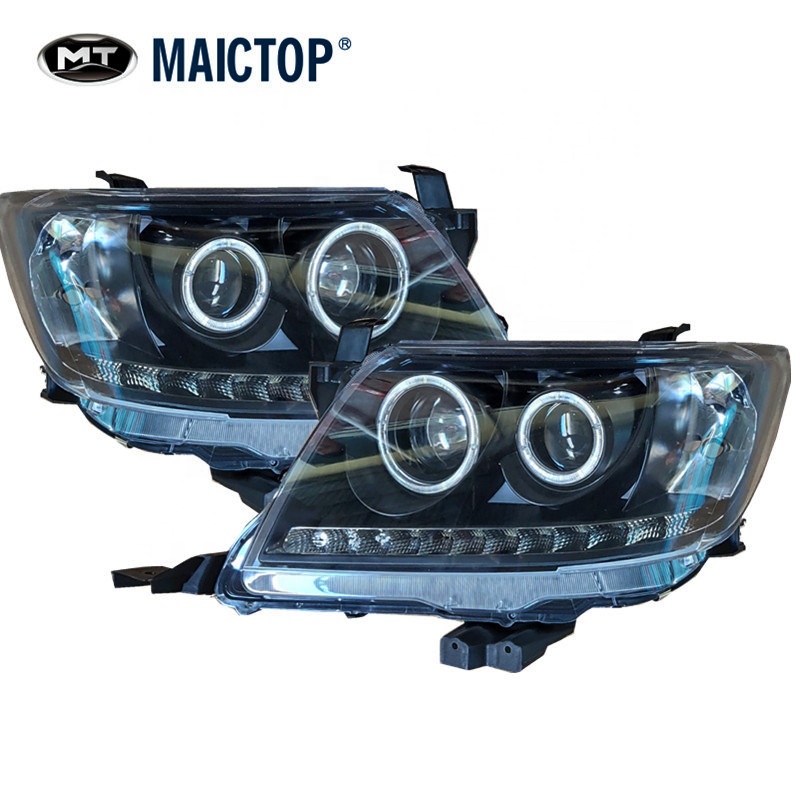 MAICTOP car headlight led lights for hilux vigo 2005-2014 2 lens newest style hot selling factory price