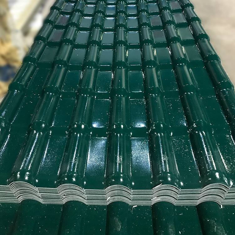 Green material pvc resin Lightweight color plastic synthetic corrugate roof tile