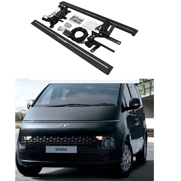 electric car side step electric side step bar running boards LED light optional for Staria