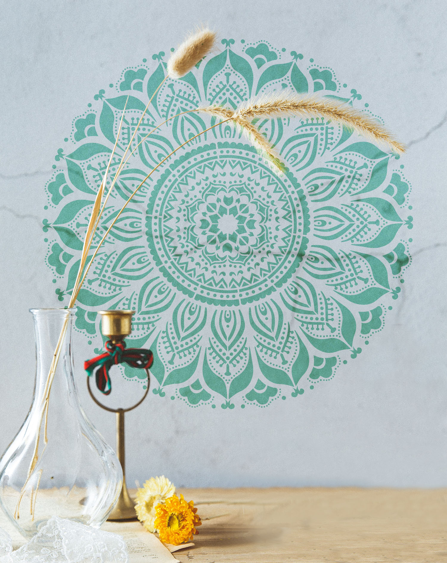 Custom Mandala Stencil Template Painting Stencils Plastic Flower Stencil Template