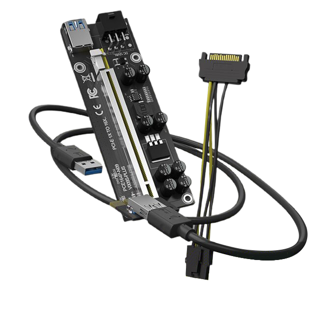 PCIE Riser 009S Plus 1X to 16X VEDDHA Премиум Графический расширитель для карт Express адаптер USB 3,0 кабель GPU Riser