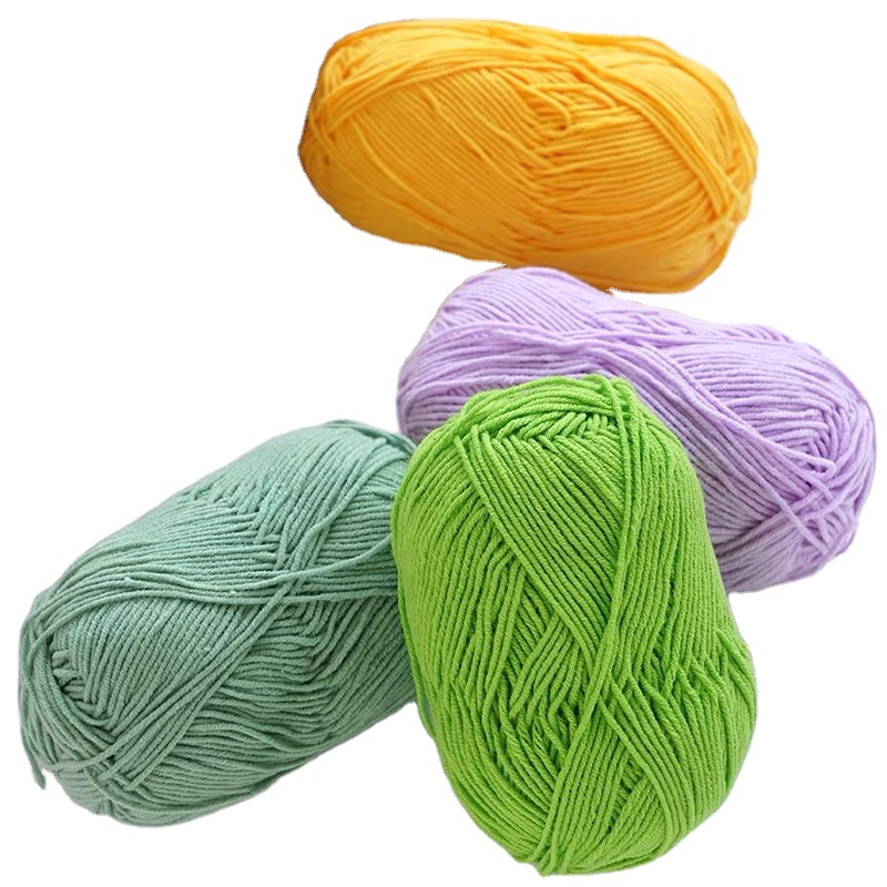 Hand Knitting DIY Crochet Yarns Crochet Dolls Toys Bags Sweater Yarns 4 Milk Cotton 5 Milk Cotton Yarn