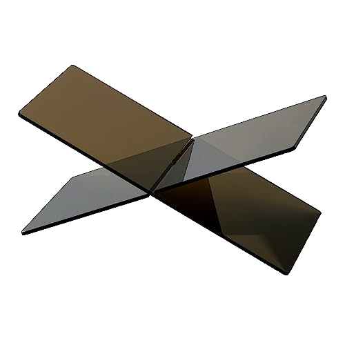 X-Shaped Acrylic Book Stand with Display Rack Holders Open Shelf for Convenient Storage of Magazines Textbooks Recipes