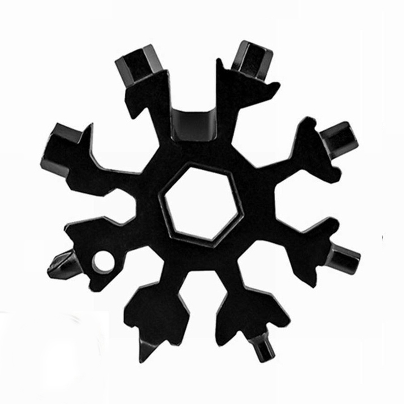 Octagonal screwdriver tool card18Six feet zinc alloy snowflake wrench
