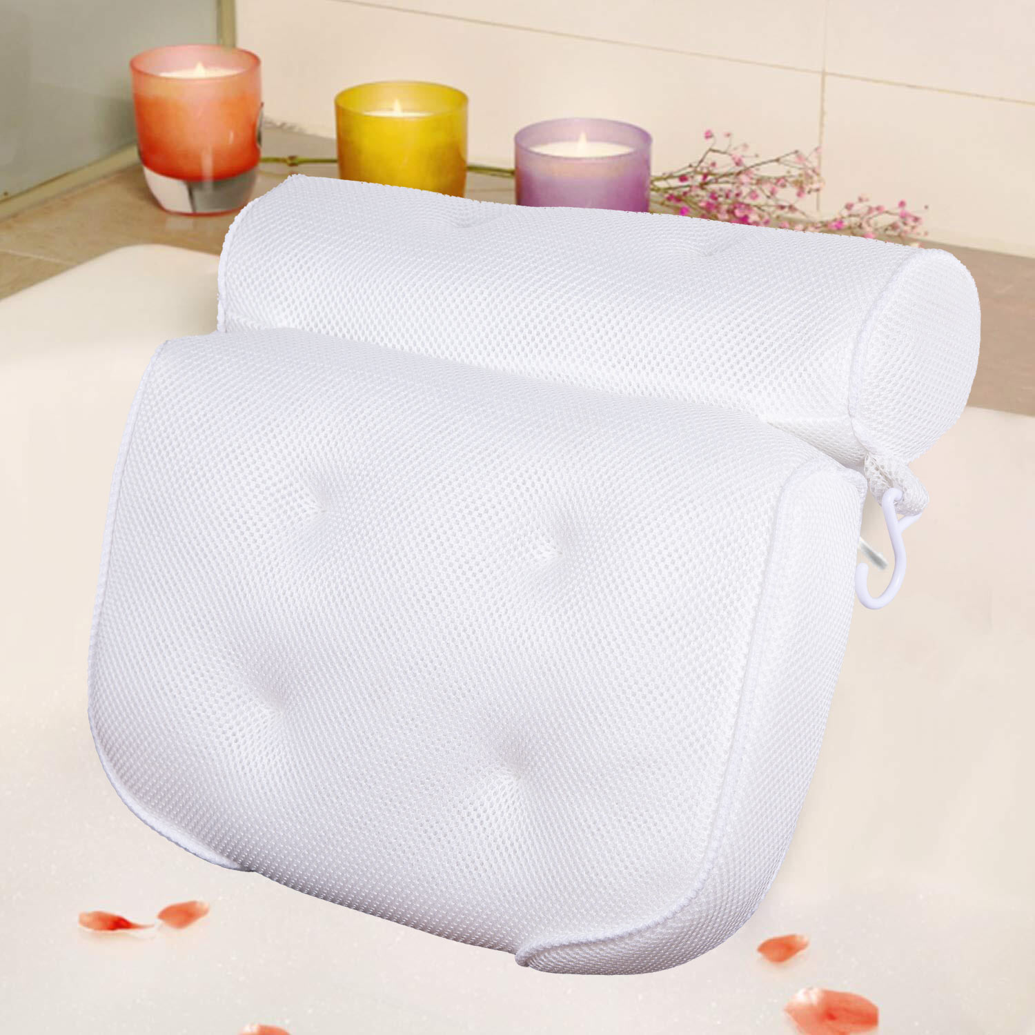 Bath Pillow for Bathtub  Hot Tub  Jacuzzi and Home Spa