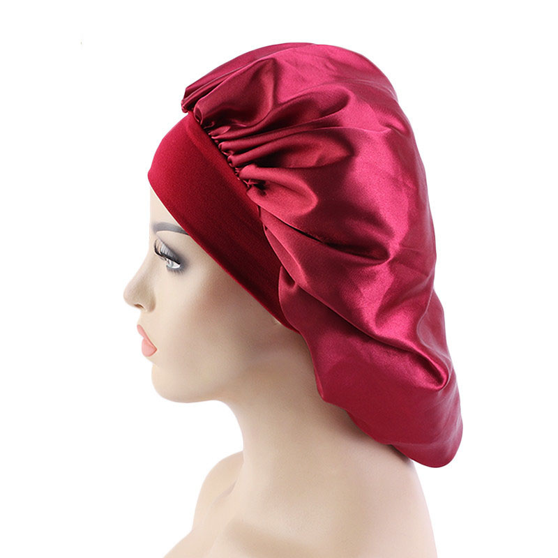 Day And Night Cap Sleep Cap Bonnet Headwrap Hair Hat Elastic Band Salon Head Bonnet With Edge Wrap