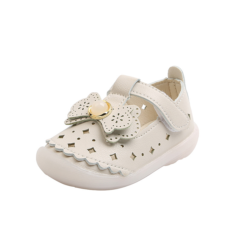 New Style Bowknot Girls Casual Shoes Children Baby Leather Shoes