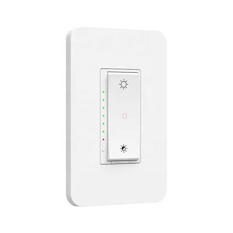 Alexa Light Switch Home Smart Tuya WiFi Dimmer Light Switch Support Alexa Manual Switches Custom 1/2/3 Gang Dimmer Switch