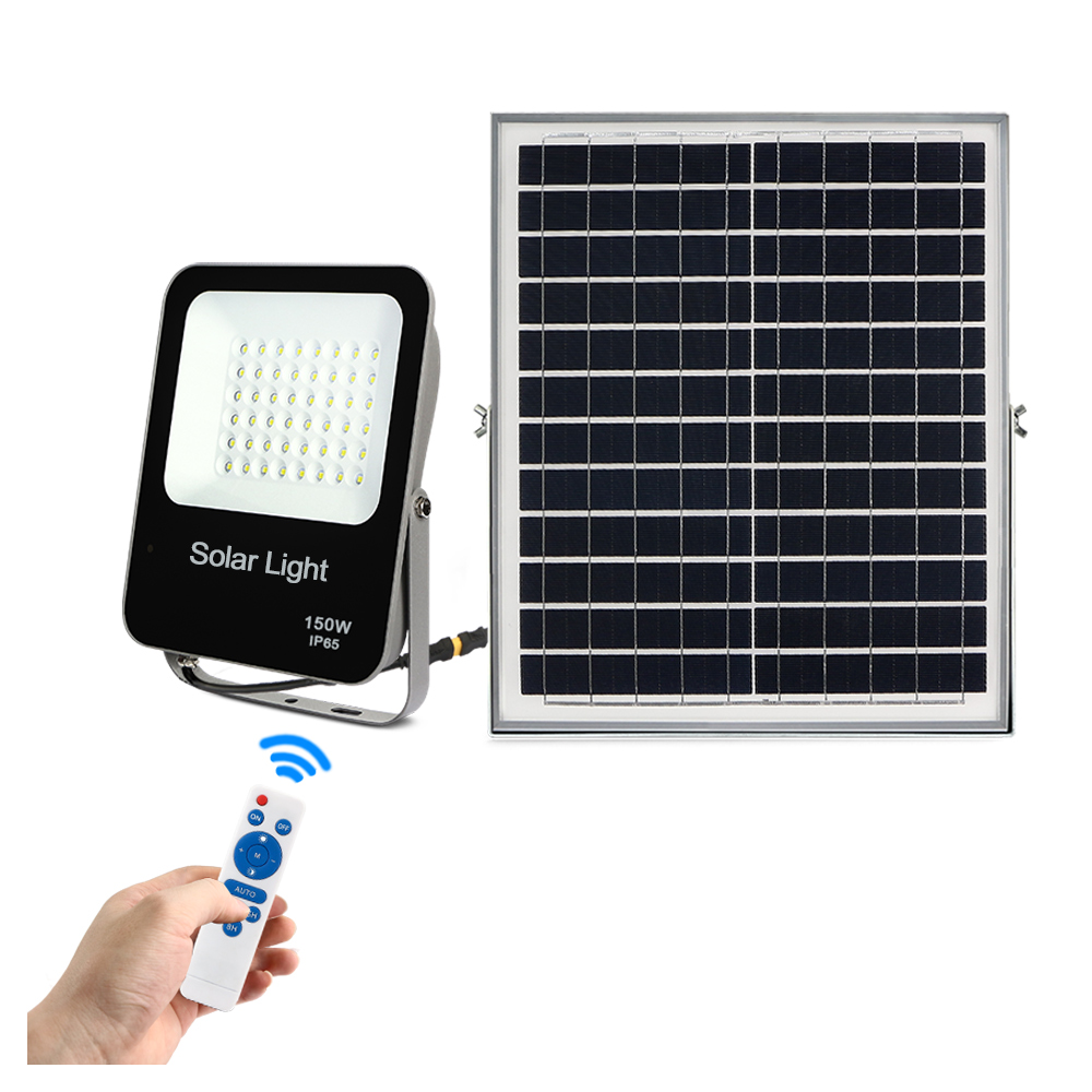 KCD High Lumen New Product IP65 Slim Garden Solar Floodlight Smart Outdoor 30W 60W 100W Solar Led Flood Light