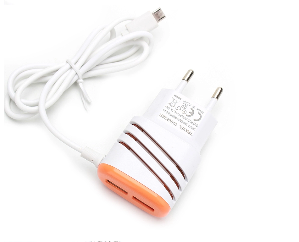 Универсальный адаптер для путешествий Диагональ V8 Android Micro USB зарядное устройство для смартфона с кабелем для передачи данных США ЕС