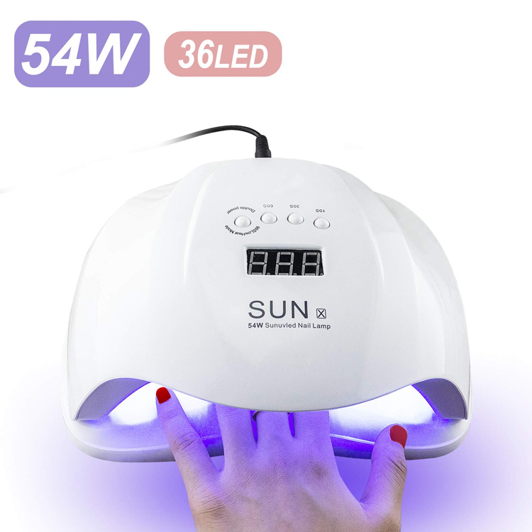 54 Вт sunx ногтей лампа автоматический сенсор для Led УФ Builder гель палец лак