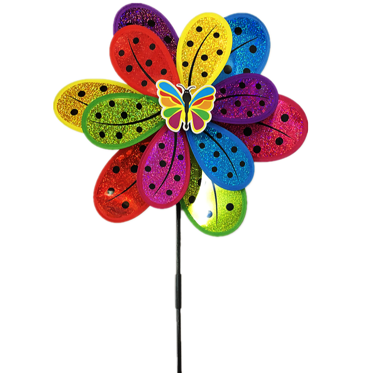 2021 Best-selling Windmill children holding toys activity decorated brightly colored insect windmill