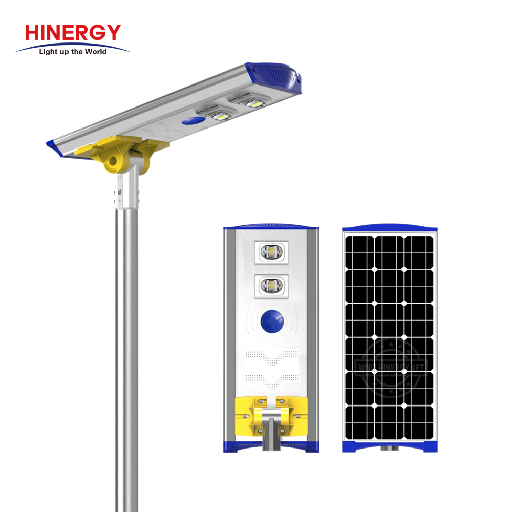 Hinergy регулируемый источник света высокий люмен все в одном Встроенный солнечный светодиодный уличный фонарь