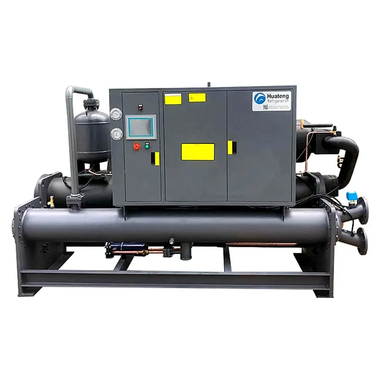Industrial seawater/brine /glycol cooled screw type circulation chiller for chemical industry