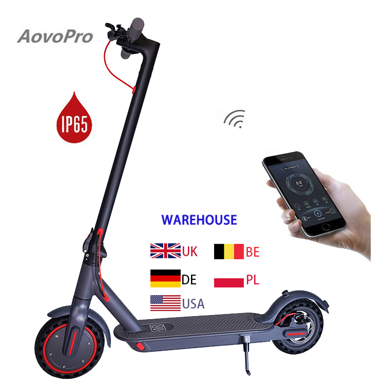 Aovo Pro стандарта ЕС, США, Великобритании-де-быть PL США Склад груза падения 10.5ah-металл-гидридное аккумуляторное M365 pro 350 Вт 8,5 inch Электрический самокат для взрослых