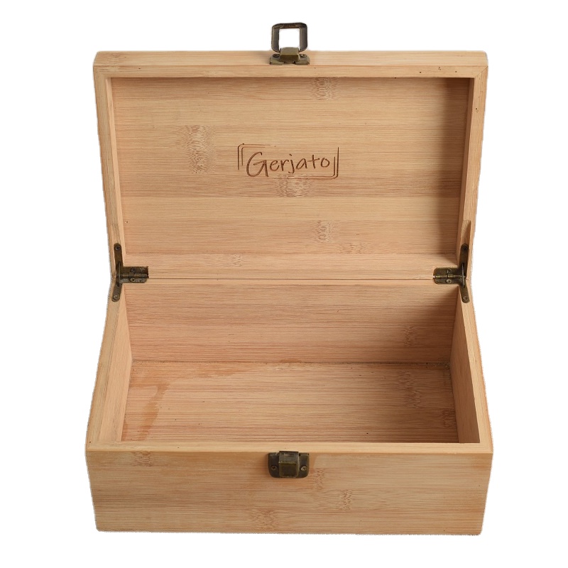Pine wood box custom jewelry tea gift wooden storage box