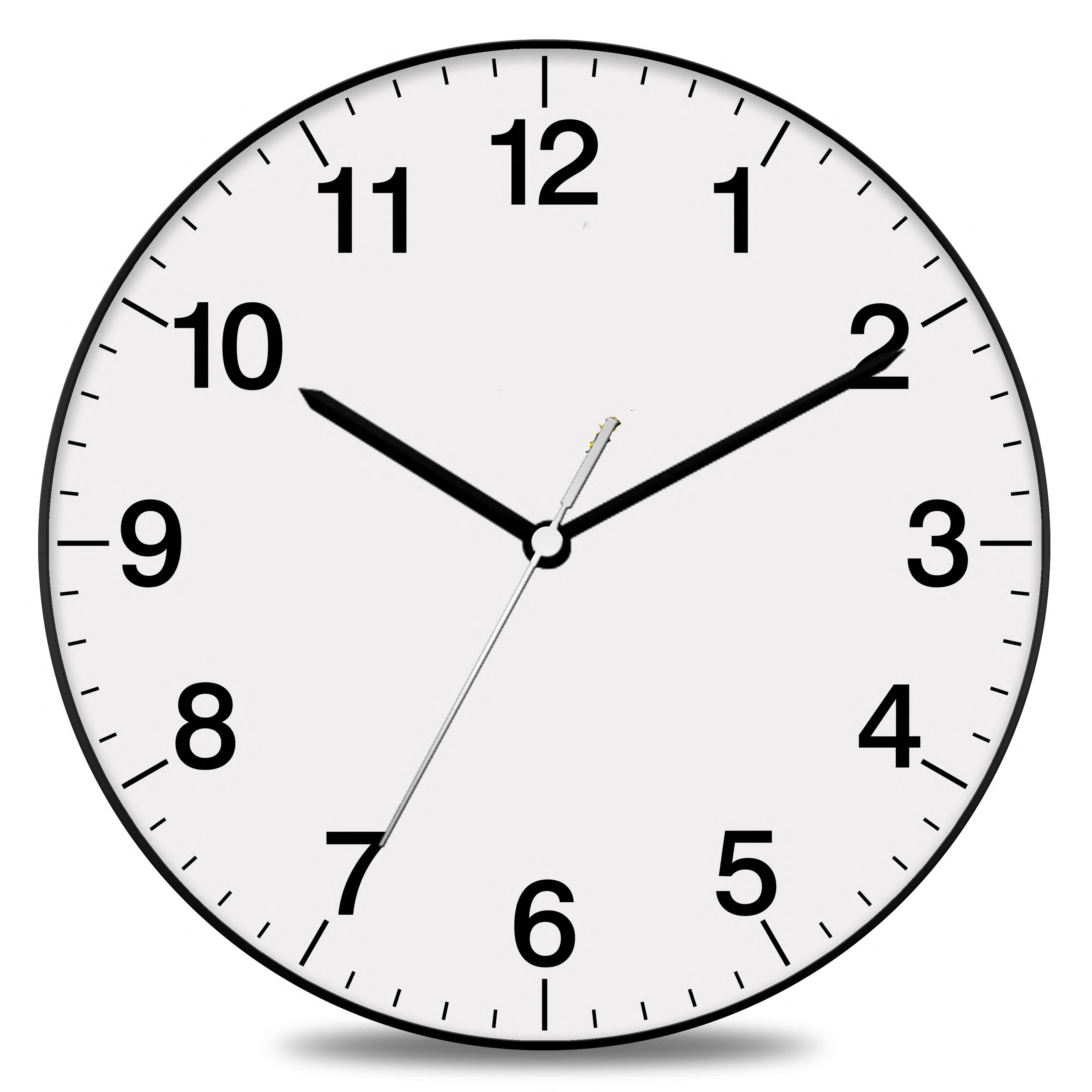 12"home decoration analog plastic wall clock simple living room wholesale oem design luminous round wall clock