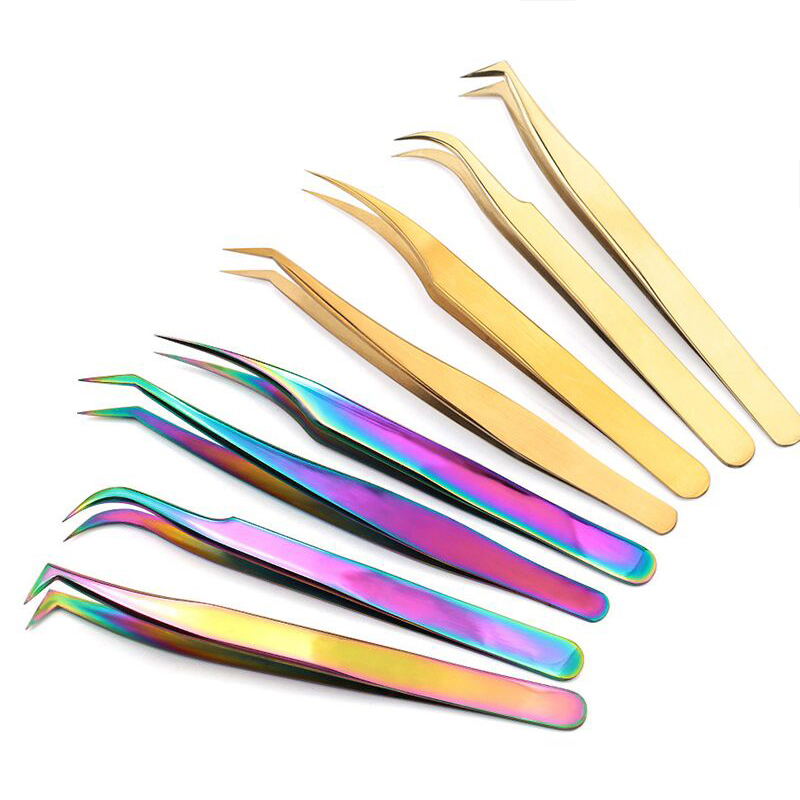 pinzette,laah tweezers,eyelash tweezer set pince extensions de cils
