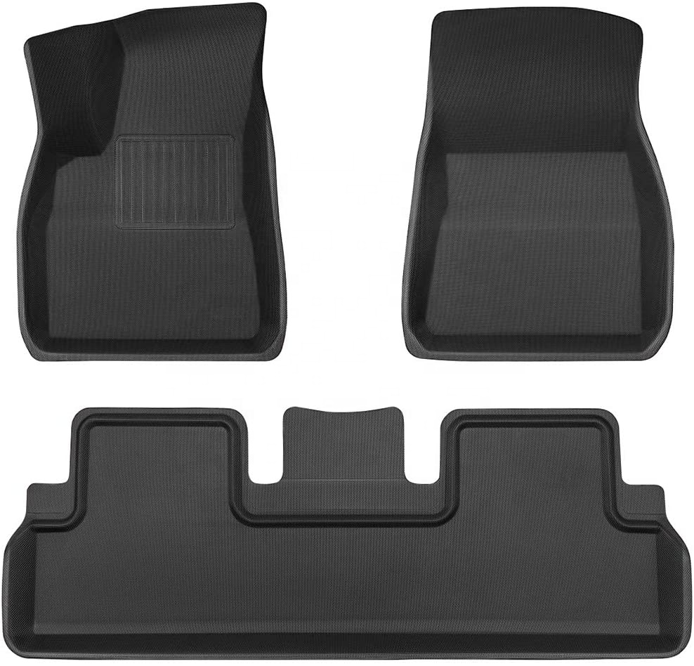 High End XPE Lightweight Waterproof All-Weather Floor Mats for Tesla Model 3 2021