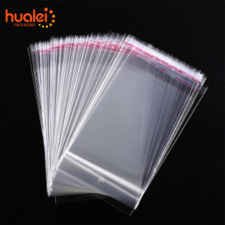 Clear Self Adhesive Seal Plastic Bags Transparent Opp Packing Bags Pick For Beads Hanging Holes