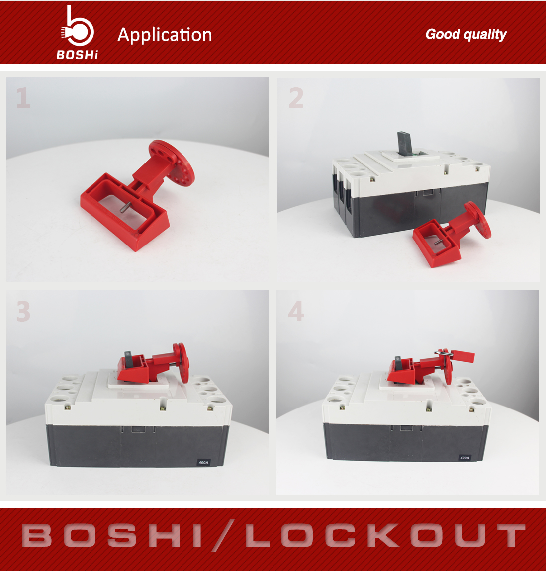 BD-D29 Lockout Red Universal Wheel Electric Circuit Breaker Lockout