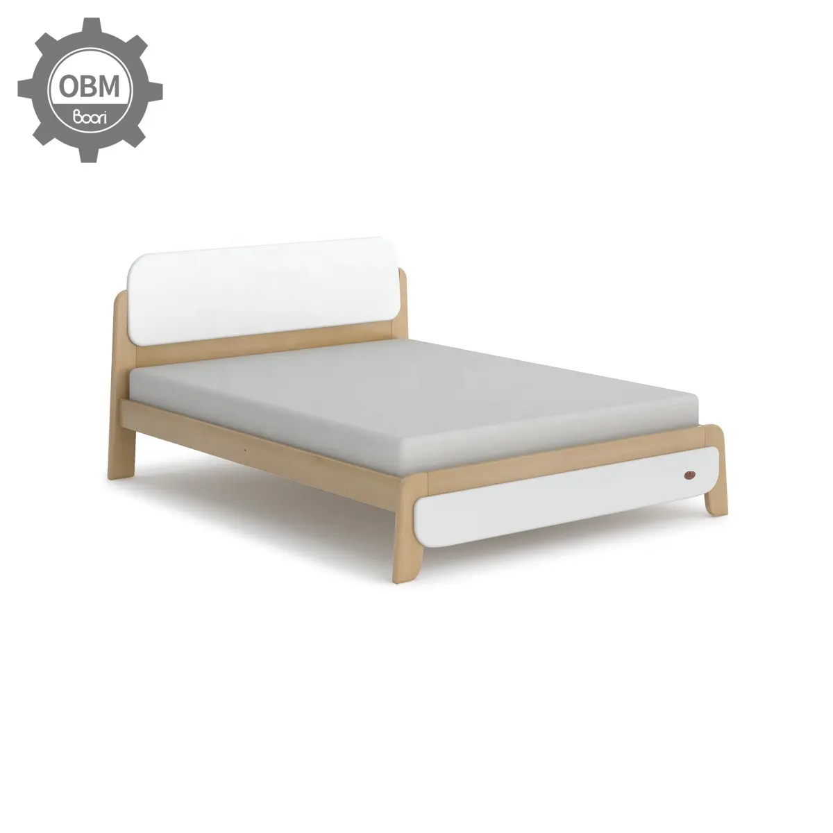 Bed Child Bed Only B2B Queen Bed Sleep OBM Manufacturer Pine Wood White Brown Children Beds Wood Bedroom Furniture