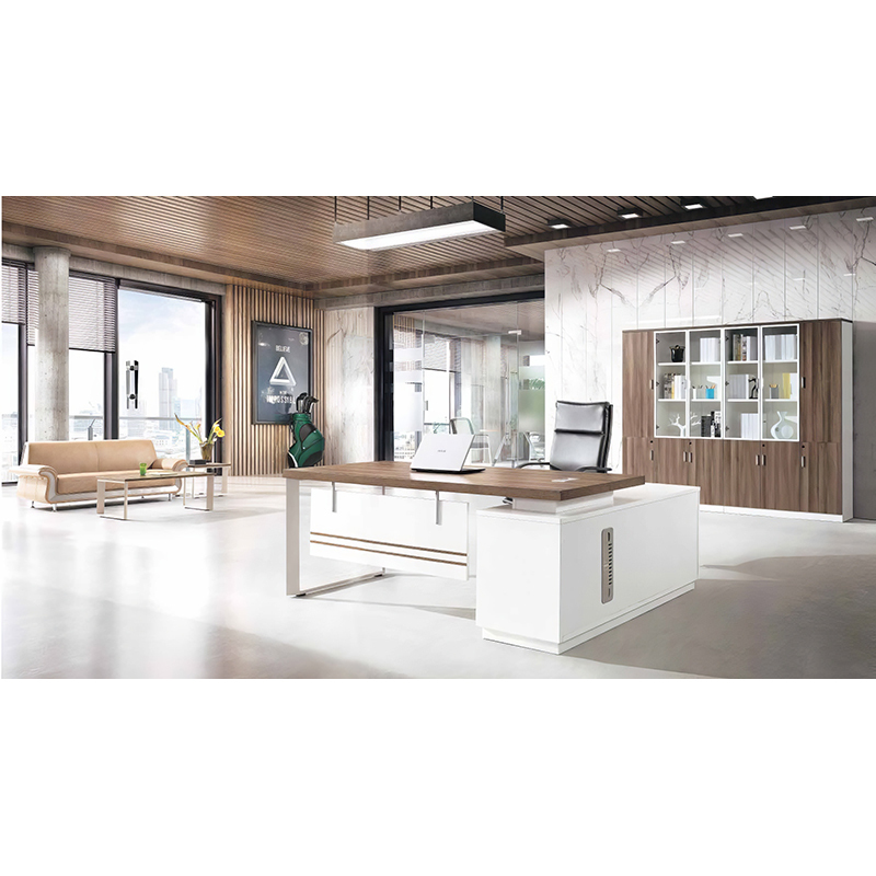 High End Modern Style Furniture New Design Office Table Specific Use and Director Office Table With Side Cabinet
