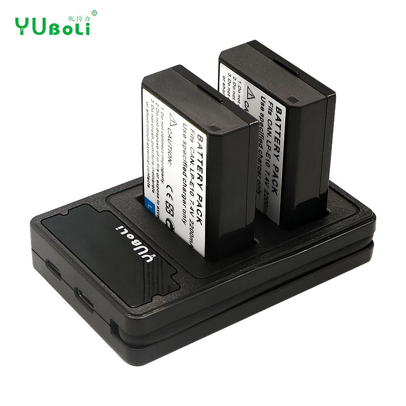 LP-E10 LPE10 LP E10 LP-E10 battery LCD dual charger type C port For Canon EOS 1100D 1200D 1300D Rebel T3 T5 T6 KISS X50 X70 L10
