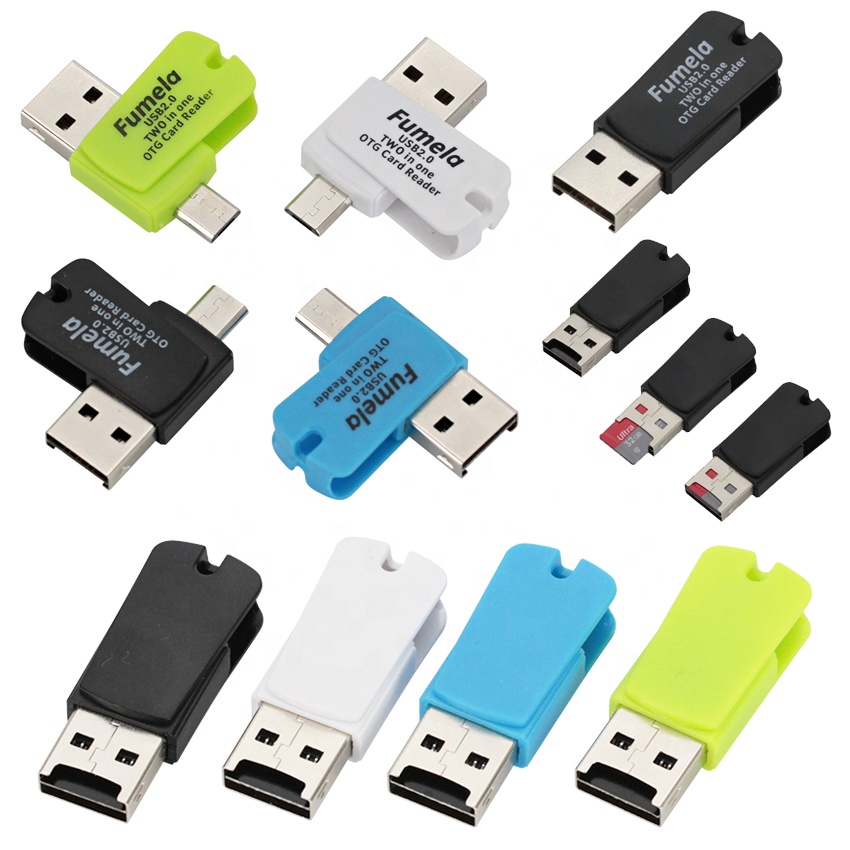 Мини Micro USB 2,0 OTG адаптер + Micro SD TF кардридер для телефонов Android внешний портативный USB SD кардридер