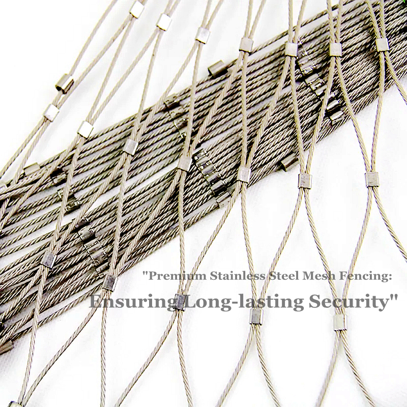 Distributor Durable Stainless Steel Animal Exhibit Netting For Safari Park Habitat