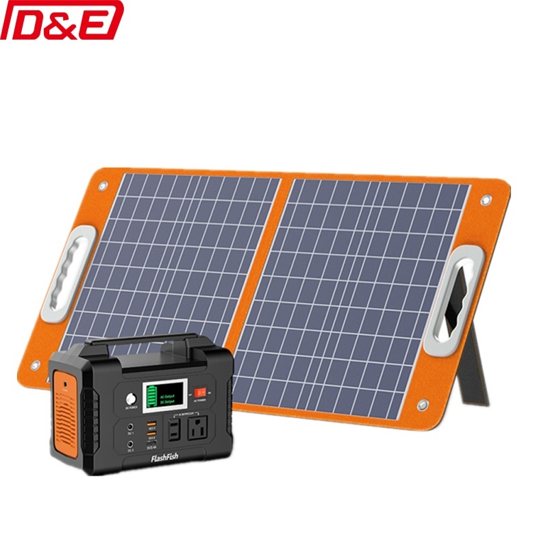 Top Solar Power System for Computer TV Laptop Outdoor with 60W Solar Panel 200W 110V 220V AC Output Power Supply Solar Generator