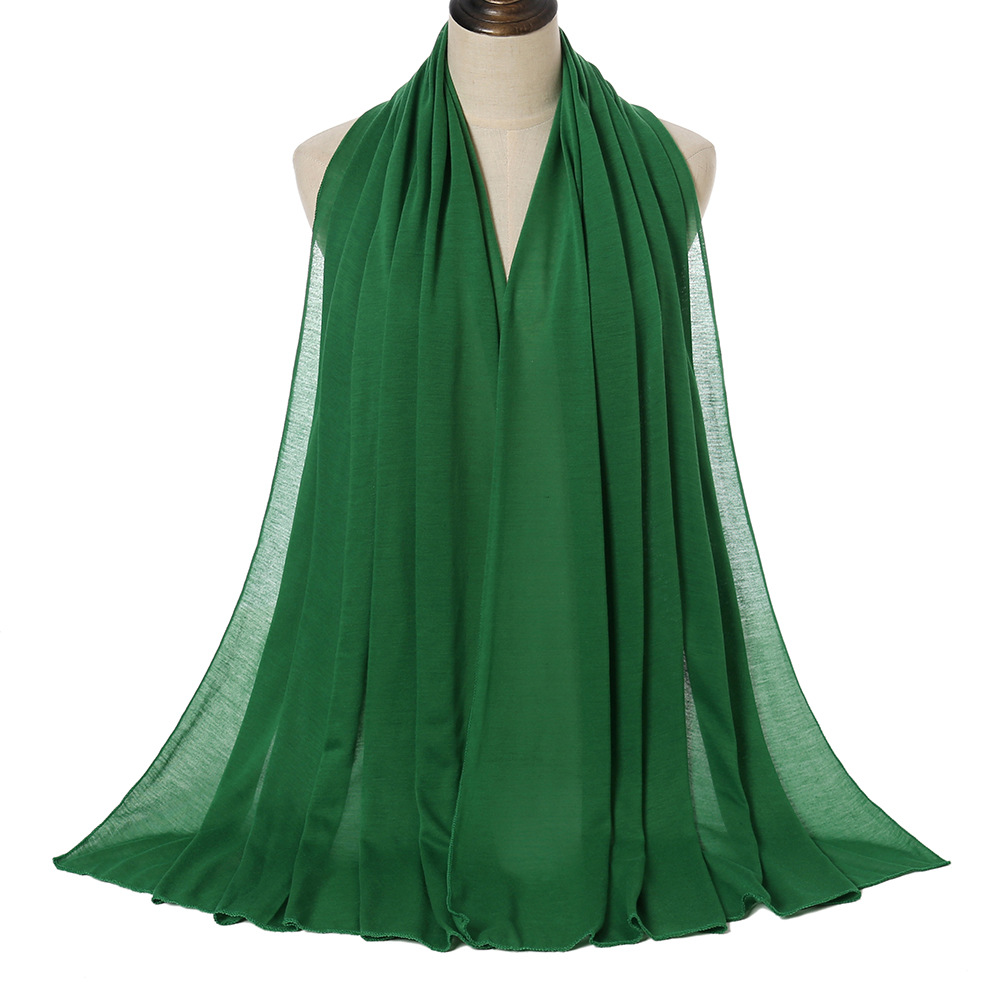 2021 Winter Fall fashion Solid Colour Bawal Warm Hijab Scarf Cotton Tudung Shawl