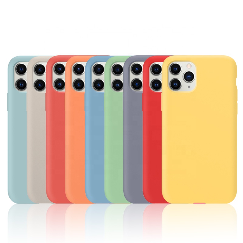 Чехол из жидкого силикона для мобильного телефона Iphone 11 12 12 mini 12 pro 12 pro max, 68 цветов