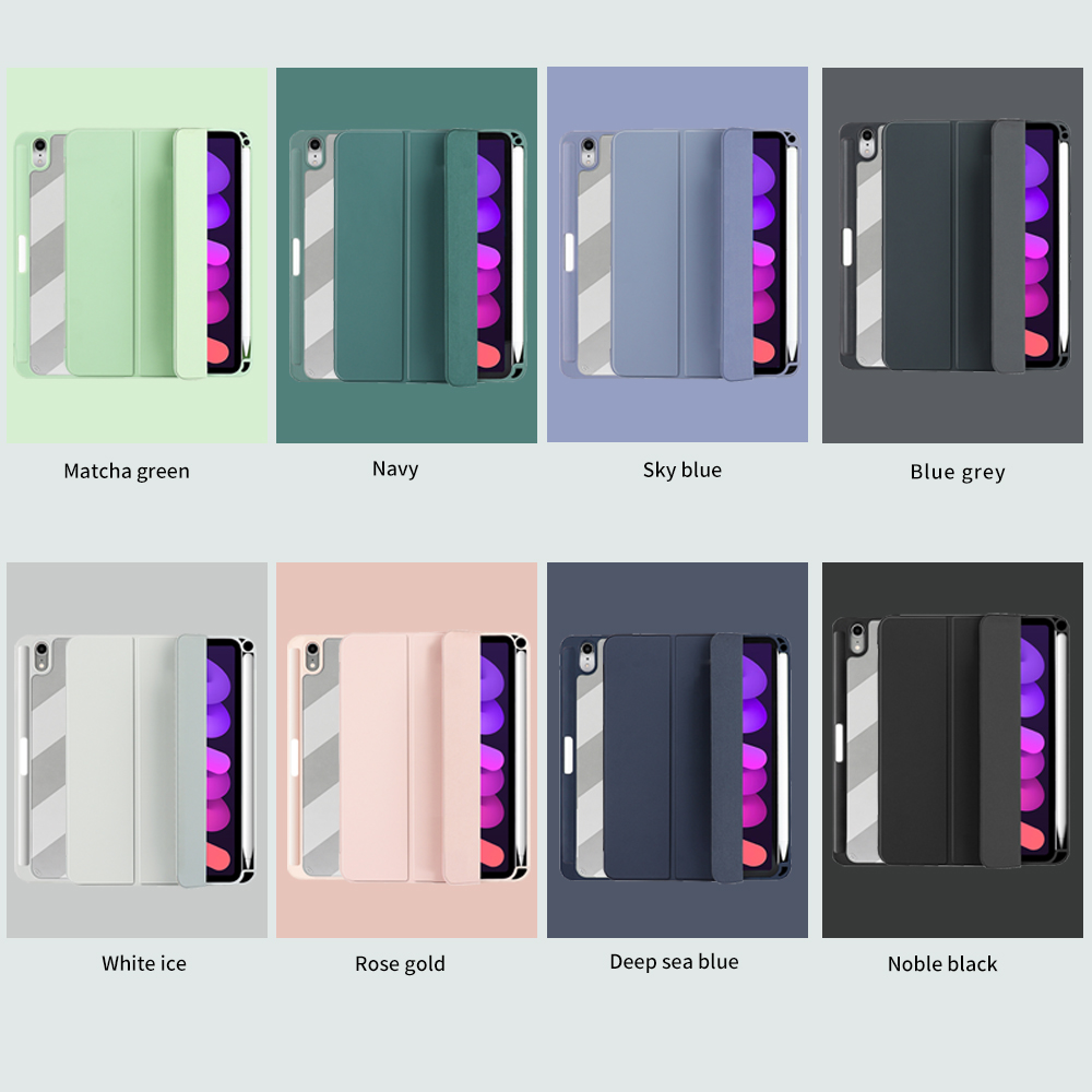 Tablet Case For iPad Mini 6 Case Shockproof Smart Cover TPU Soft Case For iPad mini6 with Pencil Holder