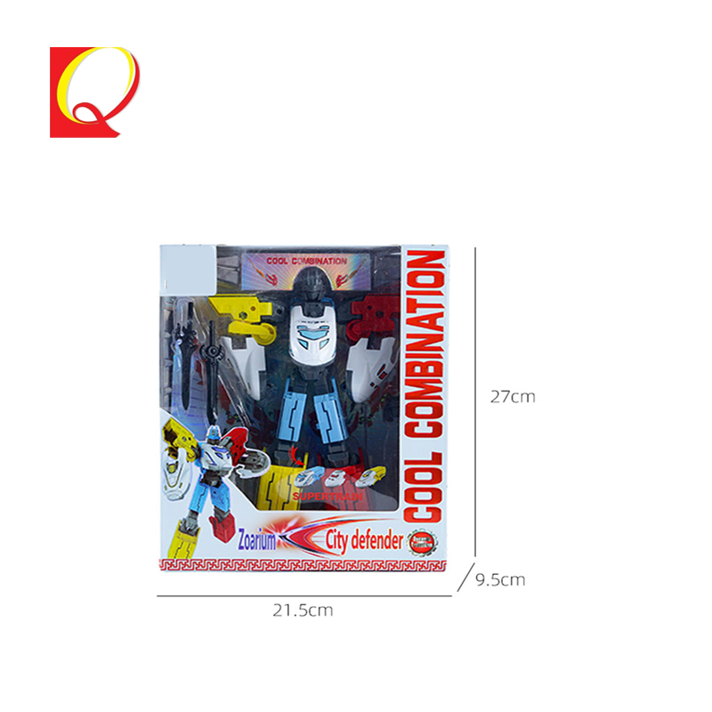 Amazon Hot Sale Car Hero Bots Shock Resistant Three-in-one Train Construction Robot Toy