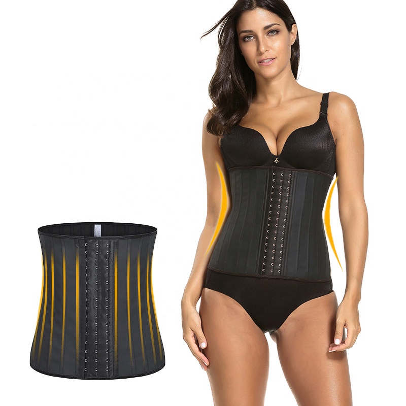 High Quality Tummy Control Corset 25 Steel Bones Smooth Latex Waist Trainer Girdle Seamless Body Shaper