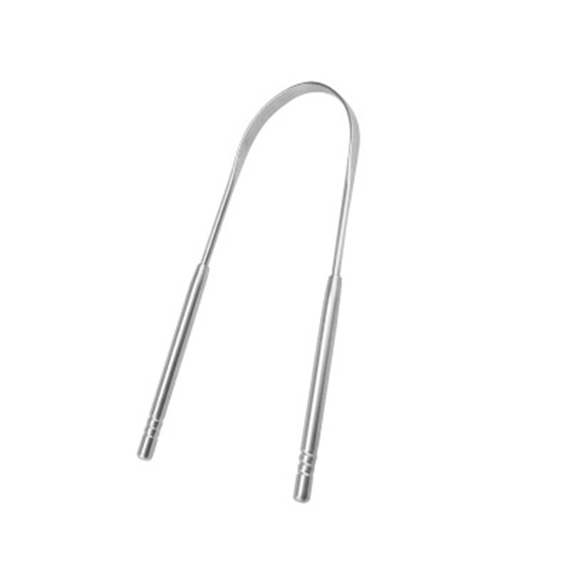 Cleaner Breath Cleaning Coated Toothbrush Dental Oral Hygiene Care Tool Stainless Steel Tongue Scraper
