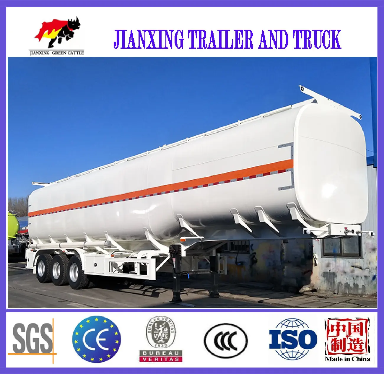 China Hot Sale Capacity 3 Axle Aluminum Oil Tanker Trailer 50000L 40000L Fuel Tanker Semi Trailer