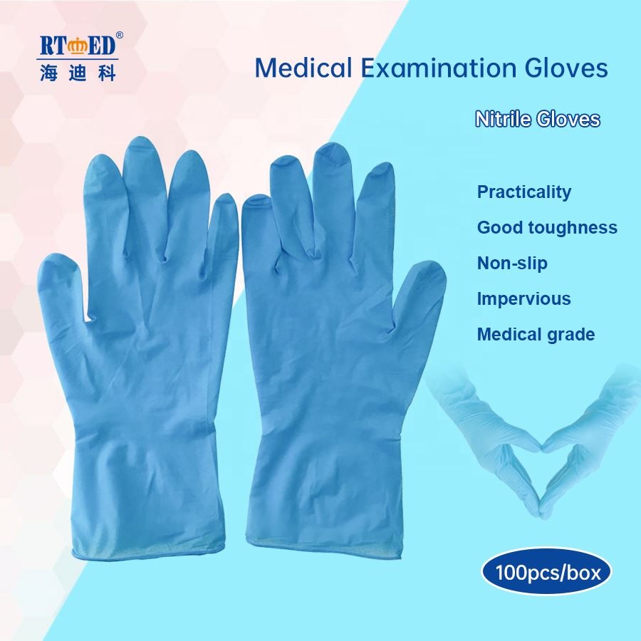 Disposable Medical Nitrile Examination gloves powder free
