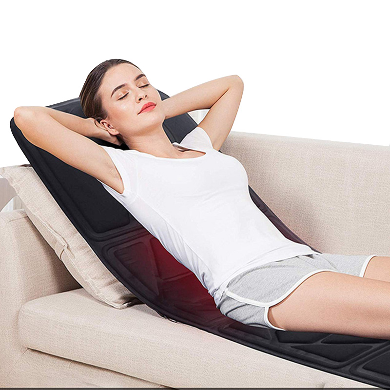 Fuan Meiyang Portable Foldable Smart Massager Vibration Body Massage Mattress Massage Mat Shiatsu Heating For Sofa Bed Use