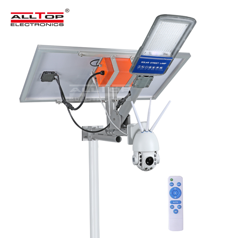ALLTOP новый дизайн, алюминиевый ip65 водонепроницаемый 80 Вт уличный фонарь на солнечной батарее с 1080p камерой видеонаблюдения wifi 4g