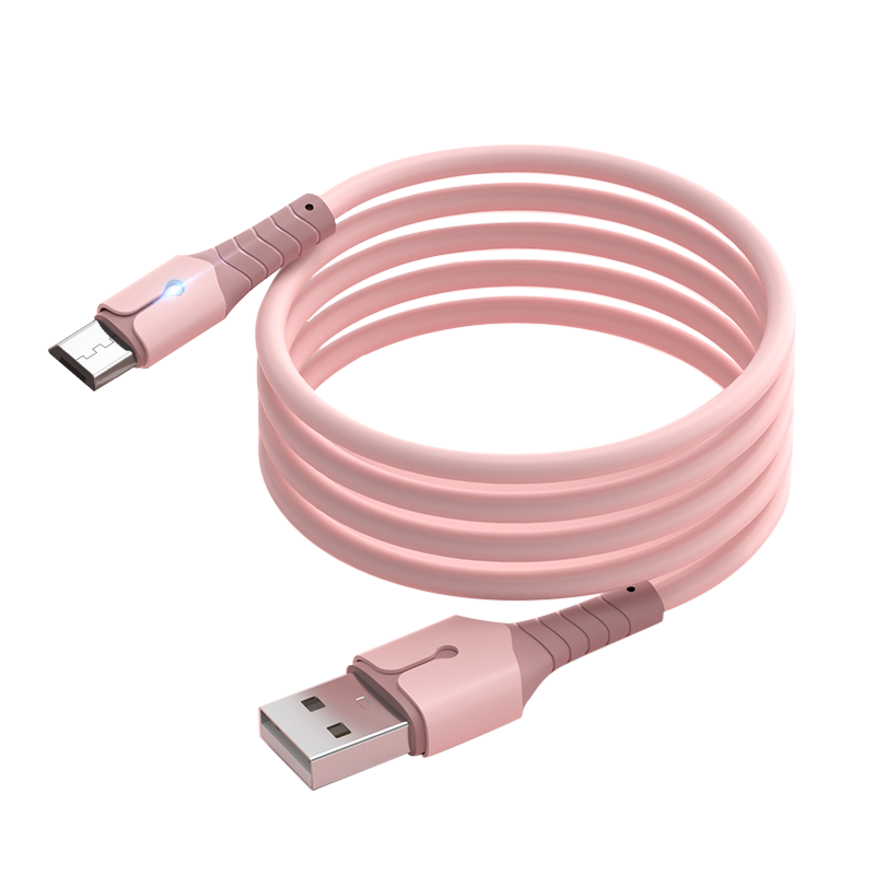 Smart charging moible phone charging cable auto disconnect fast charging plastic cable charging cable