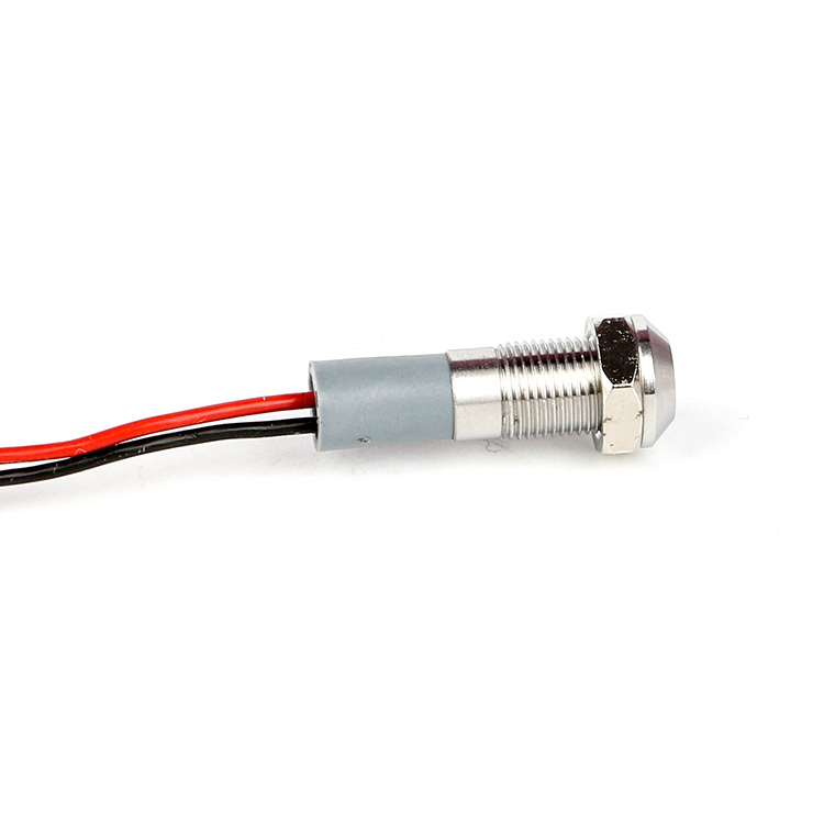 6 мм Световой индикатор водонепроницаемый крошечные металлические 12v Светодиодный индикатор с проводом