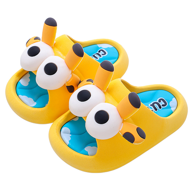 New Summer adult and kids cartoon animal soft soles sandals for children's slippers